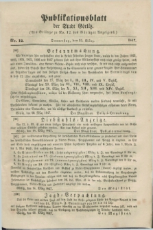 Publikationsblatt der Stadt Görlitz. 1847, Nr. 12 (25 März)