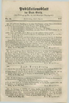 Publikationsblatt der Stadt Görlitz. 1847, Nr. 13 (1 April)