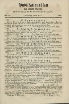 Publikationsblatt der Stadt Görlitz. 1847, Nr. 14 (8 April)