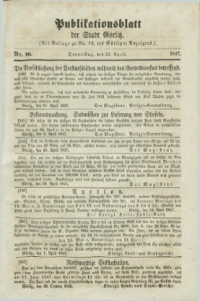 Publikationsblatt der Stadt Görlitz. 1847, Nr. 16 (22 April)