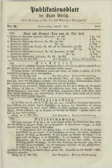 Publikationsblatt der Stadt Görlitz. 1847, Nr. 21 (27 Mai)