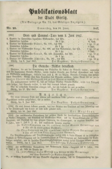 Publikationsblatt der Stadt Görlitz. 1847, Nr. 23 (10 Juni)