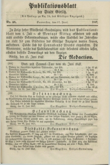 Publikationsblatt der Stadt Görlitz. 1847, Nr. 24 (17 Juni)