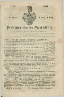 Publikationsblatt der Stadt Görlitz. 1847, № 37 (20 September)