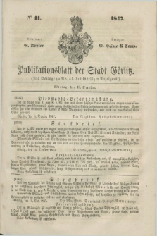 Publikationsblatt der Stadt Görlitz. 1847, № 41 (18 October)