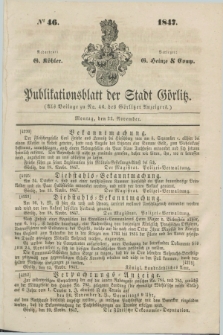 Publikationsblatt der Stadt Görlitz. 1847, № 46 (22 November)