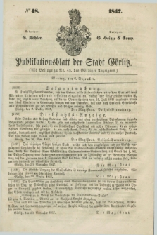 Publikationsblatt der Stadt Görlitz. 1847, № 48 (6 Dezember)