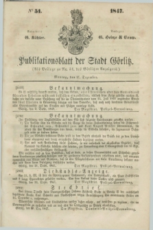 Publikationsblatt der Stadt Görlitz. 1847, № 51 (27 Dezember)
