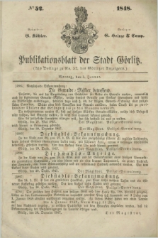 Publikationsblatt der Stadt Görlitz. 1848, № 52 (3 Januar)