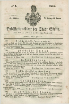 Publikationsblatt der Stadt Görlitz. 1848, № 5 (7 Februar)