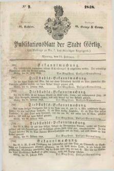 Publikationsblatt der Stadt Görlitz. 1848, № 7 (21 Februar)
