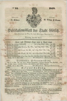Publikationsblatt der Stadt Görlitz. 1848, № 14 (10 April)