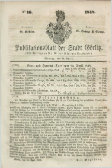 Publikationsblatt der Stadt Görlitz. 1848, № 16 (24 April)