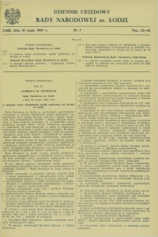 Dziennik Urzędowy Rady Narodowej M. Łodzi. 1969, nr 5 (10 maja)