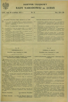 Dziennik Urzędowy Rady Narodowej M. Łodzi. 1971, nr 12 (30 września)