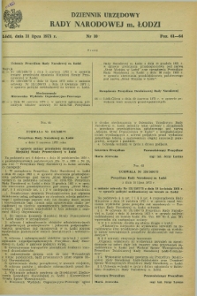 Dziennik Urzędowy Rady Narodowej M. Łodzi. 1973, nr 10 (31 lipca)