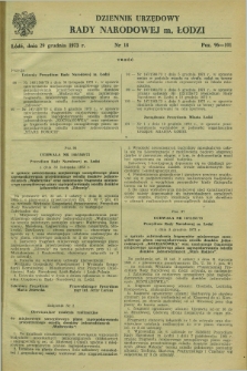 Dziennik Urzędowy Rady Narodowej M. Łodzi. 1973, nr 18 (29 grudnia)
