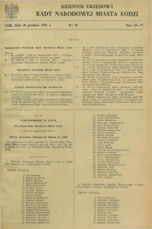 Dziennik Urzędowy Rady Narodowej M. Łodzi. 1974, nr 14 (20 grudnia)