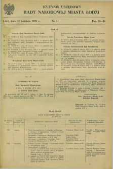 Dziennik Urzędowy Rady Narodowej M. Łodzi. 1975, nr 4 (15 kwietnia)