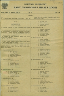 Dziennik Urzędowy Rady Narodowej M. Łodzi. 1976, nr 3 (25 marca)