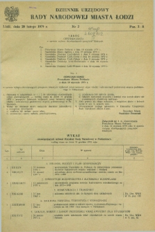 Dziennik Urzędowy Rady Narodowej M. Łodzi. 1979, nr 2 (28 lutego)