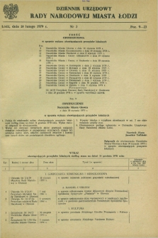 Dziennik Urzędowy Rady Narodowej M. Łodzi. 1979, nr 3 (28 lutego)