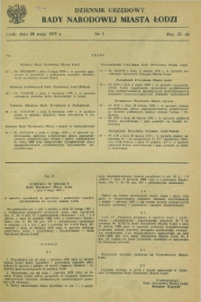 Dziennik Urzędowy Rady Narodowej M. Łodzi. 1979, nr 5 (10 maja)