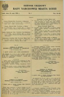 Dziennik Urzędowy Rady Narodowej M. Łodzi. 1980, nr 7 (10 maja)