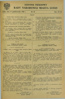 Dziennik Urzędowy Rady Narodowej M. Łodzi. 1980, nr 10 (24 października)