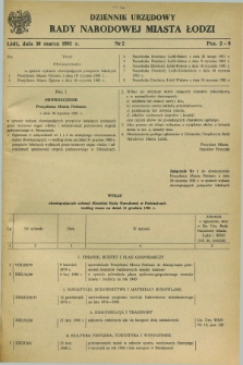 Dziennik Urzędowy Rady Narodowej M. Łodzi. 1981, nr 2 (30 marca)