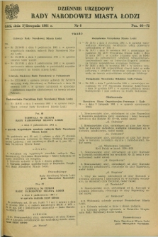 Dziennik Urzędowy Rady Narodowej M. Łodzi. 1981, nr 8 (3 listopada)