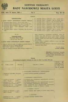 Dziennik Urzędowy Rady Narodowej M. Łodzi. 1983, nr 5 (31 marca)
