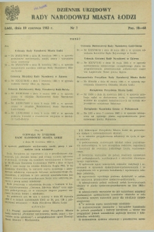 Dziennik Urzędowy Rady Narodowej M. Łodzi. 1983, nr 7 (10 czerwca)