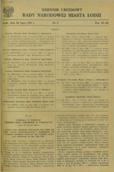 Dziennik Urzędowy Rady Narodowej M. Łodzi. 1983, nr 8 (20 lipca)