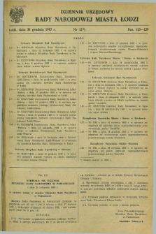 Dziennik Urzędowy Rady Narodowej M. Łodzi. 1983, nr 12 (30 grudnia)