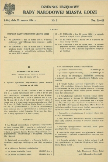 Dziennik Urzędowy Rady Narodowej M. Łodzi. 1984, nr 2 (23 marca)