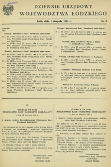 Dziennik Urzędowy Województwa Łódzkiego. 1984, nr 3 (1 sierpnia)