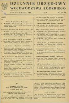 Dziennik Urzędowy Województwa Łódzkiego. 1985, nr 3 (10 kwietnia)