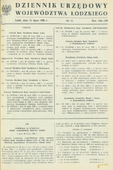 Dziennik Urzędowy Województwa Łódzkiego. 1986, nr 11 (31 lipca 1986)