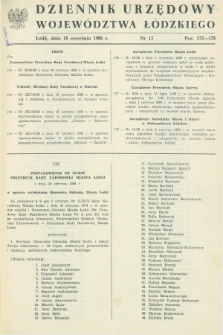 Dziennik Urzędowy Województwa Łódzkiego. 1986, nr 13 (18 września)