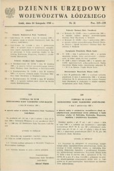 Dziennik Urzędowy Województwa Łódzkiego. 1988, nr 21 (14 listopada)