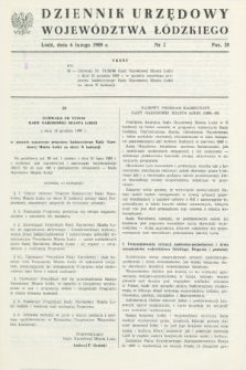 Dziennik Urzędowy Województwa Łódzkiego. 1989, nr 2 (6 lutego)