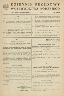 Dziennik Urzędowy Województwa Łódzkiego. 1990, nr 2 (17 stycznia)