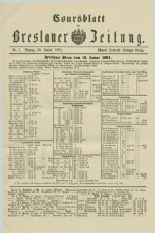 Coursblatt der Breslauer Zeitung. 1881, No. 7 (10 Januar)