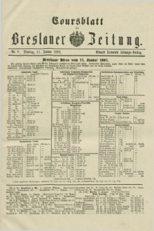 Coursblatt der Breslauer Zeitung. 1881, No. 8 (11 Januar)