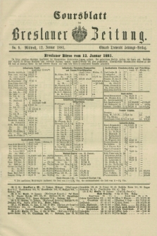 Coursblatt der Breslauer Zeitung. 1881, No. 9 (12 Januar)