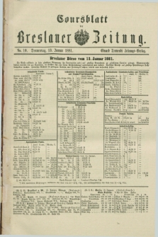 Coursblatt der Breslauer Zeitung. 1881, No. 10 (13 Januar)