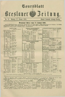 Coursblatt der Breslauer Zeitung. 1881, No. 13 (17 Januar)