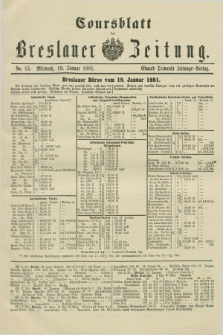 Coursblatt der Breslauer Zeitung. 1881, No. 15 (19 Januar)