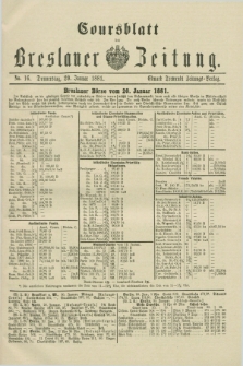 Coursblatt der Breslauer Zeitung. 1881, No. 16 (20 Januar)